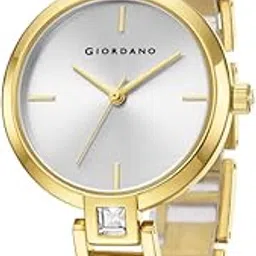 giordano Luxury Watch for Women – Sleek Dial with Gold Accents and Two-Tone Stone Studded Stainless Steel Strap-picture-25