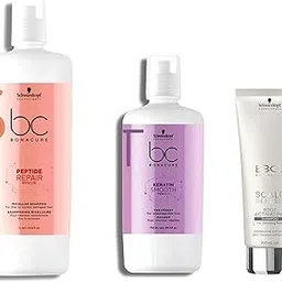 Schwarzkopf Professional Bonacure Peptide Repair Rescue Micellar Shampoo | For Damaged Hair | 1000ml&Schwarzkopf Professional Bonacure Shampoo&Schwarzkopf Professional BC Keatin Treatment-image-11