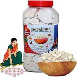 Goodbaby™ RAW RICE RANGOLI FLOUR CAKE, Pacharisi Kolam Mavu katti, Raw Rice Flour Rangoli kolam flour Cake, 9 Divine Ingredients Included for Home Decoration, Grams-(500)-picture-16