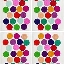 DeLegarde® Multi Colour Large Plain Bindi Velvet Bindis for Women-image-3