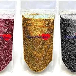 WorldWesties 100gm Glitters Sparkle Glitter Dust Powder Pack of 3(100gm Each)-picture-31