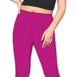 Leggings for Womens and Girls | Women's Super Combed Cotton Elastane Stretch High Rise Leggings for Home, Gym & Casual Outings-image-12