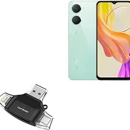 Smart Gadget Compatible with vivo Y03t - AllReader SD Card Reader, microSD Card Reader SD Compact USB - Jet Black-picture-26