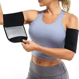 Wonderience Arm Trimmers for Women Pair Sauna Sweat Arm Shaper Bands Adjustable Arm Trainer Toner Sleeves for Sports Workout-picture-45