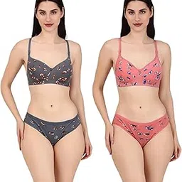 kinzie Women's Lingerie Set | Padded Bra | Cotton Blend | Combo Pack | (Pack of 1)-picture-10
