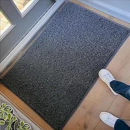 Purav Light Waterproof Non-Slip Rubber Door Mats for Floor Home Outdoor Entrance Anti-Skid Foot Mats (Size: 2x3 feet, Grey)-picture-19
