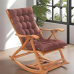 Kuber Industries Microfibre Solid Long Quilted Chair Cushion/Pad | Chair Back Rest Pillow | Size 45 X 91 CM | Pack of 1 | Brown-picture-23