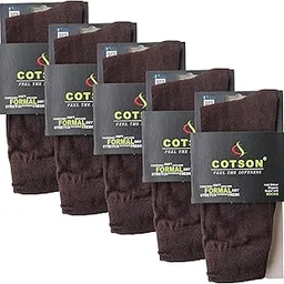 cotson ;lasting wear in every pair Organic Cotton and Odourfree Men's Formal Socks Pack of 5-picture-30