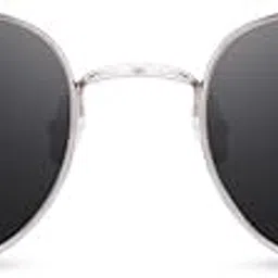 Eyedens Unisex Adult Sunglasses Rorunded Pathaan Glass Light Weight Stylish Metal Durable UV Protection Goggles Color-Silver & Black (Pack of 1)-picture-10