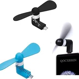 Combo of Micro USB Mi ni F an & Type-C M ini Fa n 2-Blade Fa n High Speed USB F an, Mi ni Mobile Cooler, M ini fa n Support with All Android & Type-C & Android Smatphones (Multi-colour)-picture-26