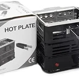 Electric Camping Stove with 1000W Charcoal Burner, Black-picture-35