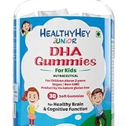 HealthyHey Junior DHA Gummies - for Kids - For Healthy Brain & Cognitive Function - Strawberry Flavour - 30 Soft Gummies-picture-23