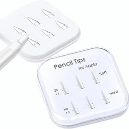 Pencil Tips for Apple Pencil, Compatible with Apple Pencil 2nd Gen and 1st Gen, Soft and Hard, Double Layered Pencil Tip 6 Pack-picture-66