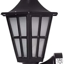WHITERAY Waterproof Indoor Outdoor Wall Lamp/Sconce Metal Lighting Exterior Gate/Garden Ceiling Light Lamp for Home, Restaurants (Bulb Not Included) -Black (1)-image-5