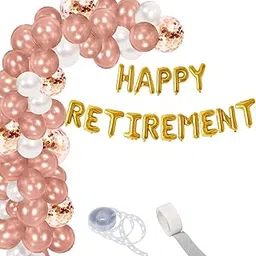 Rozi Decoration Rubber Retirement Party Decorations For Women Happy Retirement Decorations For Men Balloons Backdrop Supplies For Work Party Events, Gifts Favors (Pack Of 80 Pcs), Multicolor-picture-28