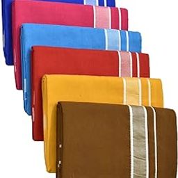 tuni mani Men's Cotton Dhoti Multicolour/Kerala Style Dhoti (Pack of 6)-picture-4