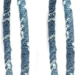 karatcart Denim Wrapped Big Hoop Earring for Women-picture-12