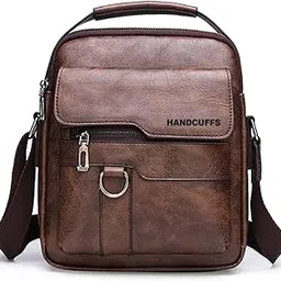 handcuffs Mens Messenger Bag Leather Side Sling Shoulder Crossbody Small Slinger Mini Casual Office Travel Bags-picture-55