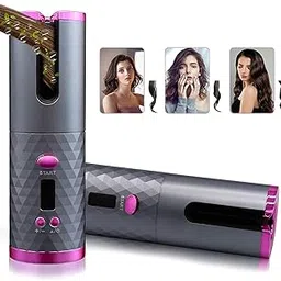 Deoxys Cordless Automatic Hair Curler, Anti-Tangle Wireless Auto Curling Iron Wand, Portable USB Rechargeable Spin Curler Ceramic Barrel Rotating for Short Hair&Long Hair,Heats Up Quick(DE-28)-picture-32