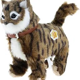 CLUB BOLLYWOOD® Electronic Plush Cat Toys Stuffed Toys Walking Cat Meow Toys Kids Toy Brown,|Toys & Hobbies | Electronic Battery & Wind-Up |1 Pc Electronic Pet Cat-picture-52