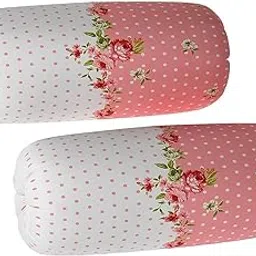 ROYAL TREND Bolster Covers | Soft Cotton Bolster Cover Set | Diwan Round Bolster Pillow Covers | Zig Zag Design Roll Masand Cover | 16x32 Inch | Pack of 2 | Multi-picture-13