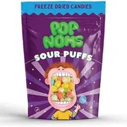 Popnoms Sour Puffs — Freeze-Dried Sour Worms — Tangy Crispy Candy, Dentist-Friendly (Won’t Stick) — 30g Resealable Bag image 1