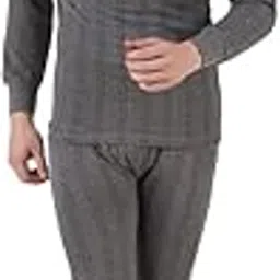 hap Kings Quilted Thermal Set: V Neck Top + Trouser (Dark Grey)/ Body Warmer/Cosy Winter Innerwear-picture-12