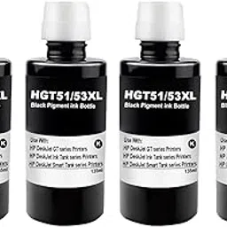 GEDI GT53XL Refill Ink Bottle for USE in DESKJET 5810,5811,5820,5821 INKTANK Wireles 315,316,319,410,415 Smart Tank 500,510,515,750,790 Printers (135ml Per Ink Bottle) (Pack of 4 Bottle)-image-8