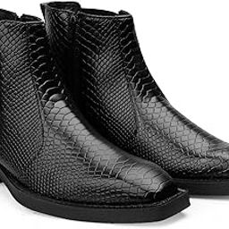 bxxy Men's 2 Inch Block Heel Height Increasing Faux Leather Casual Formal Slipon Chelsea Boot-picture-25