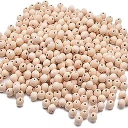 IVA Collection Loose Wooden Round Beads moti |(8mm,100pcs) for mcrame Art and Wall hangings,Good Polish Spacer Beads for DIY Crafts,Cotton Rope Art & Craft DIY,Predrilled Wood Balls for Hobbies-image-91