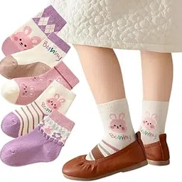 momisy 5 Pairs Baby kids Girl Boys Toddlers InfantmCotton Stretch Baby Socks-picture-21