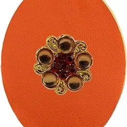 vidhya kangan Handmade Fancy Stone stud Work Saree pin Brooch for Women Jewellery Latest Stylish Crystal Unisex Floral Shape Brooch for Women/Girls (sku-bro2556)-picture-11