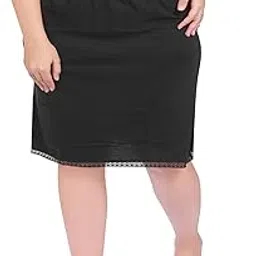 Women's Cotton Knee Length Under Skirt Half Slip - Pack of 1 image 1