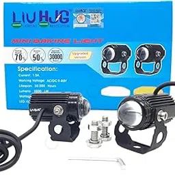 LIU HJG Mini Drive LED Fog Light Bulb Lamp For Cars and Motorcycles Dual Color (White & Yellow) With Cooling Fan 2Pcs.-image-11