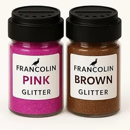 Francolin Glitter | Pink & Brown | Resin Art | Glitter – Shimmer for Epoxy, Tumblers, Slime & Nail Art – Cosmetic Grade – 75g*2-image-37
