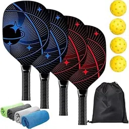 ATORSE 4Pcs Pickleball Paddles with 4 Pickleballs Gift with Storage Bag for Playing|Sporting Goods|Tennis & Racquet Sports|Tennis|Racquets-image-9