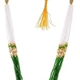 handicraft kottage Traditional Green And White Glasses Beads MangalSutra/Tanmaniya/nallapusalu Mala With Gold Plated Pendent-picture-53