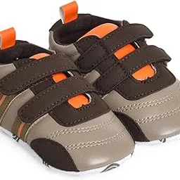 mi arcus Rexin Booties- Brown & Orange for Baby Boys-picture-21