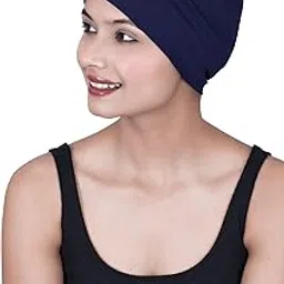 the headscarves Women Skin Friendly Bamboo Viscose Pleates Solid Sleep Cap for Night & Day Wear Hair Loss Chemo Women's (Multi-Colors)-picture-11