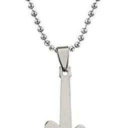 Rock Electric Guitar Acoustic Charm Music Player Musical Instrument Jazz Hip Hop Music Style Silver Stainless Steel Necklace Pendant for Men and Women-image-77