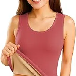eleg & stilance Thermal Tank Top Womens Fleece Lined Underwear Tops Undershirt for Sando Wool Cami Warm Base Layer Vest Scoop Neck-picture-56