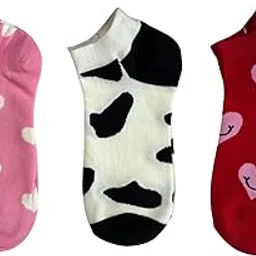 eco right Printed Ankle Length Socks for Women, Premium Cute Sock for Women, Breathable & Stretchable Cotton Socks for Woman (Free Size)-picture-46