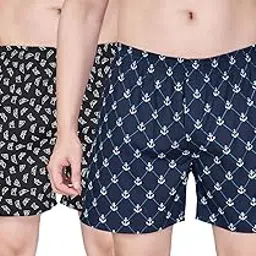 nermosa Men's Cotton Printed Regular Comfortable Boxer Shorts | Pack of 2-picture-40