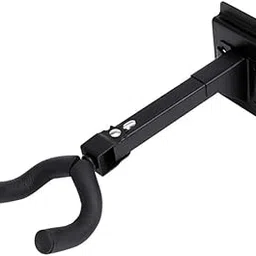 Guitar Hanger Wall Mount Guitar Hangers Hooks Holders with Slat Adapter 180° Adjustable Black Guitar Hook Stand Guitar Wall Mount for Acoustic Electric Bass Guitar-image-2