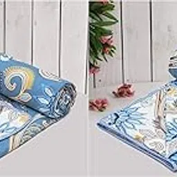 COZY FURNISH Super Soft Brushed Microfiber Cotton 3 Layer Breathable Set of 2 Single Dohar Lightweight Warm Bed Dohar 57X87(Inches) 144X220(CM) All-Weather 120 GSM AC Dohar Blanket-image-8