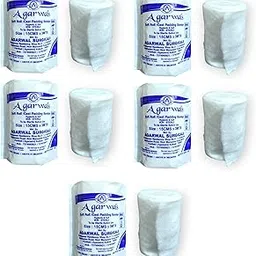 Agarwals Soft Roll Orthopaedic Cast Padding Absorbent Cotton Bandage 15cm x 3mtr(Pack of 5) image 1