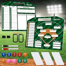 2023Newest Magnetic Baseball Coach Clipboard, Magnetic Baseball Lineup Board for Dugout Softball，Dry Erase Coach Lineup Board with Strong Clips 30 Lineup Cards and 2 Marker 10 Magnetic Player Number-picture-12