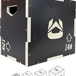 Ultra Fitness Gear Plyo Box - Anti-Slip Wood 3-in-1 Plyometric Jump Box for Training - Squat, Step Up, Box Jumps & More - Workout Box Size 16/14/12 (Small) - Home Gym Exercise Equipment-image-17