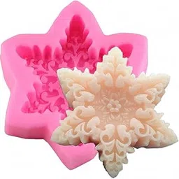 FirstTry Candle Mold I 3D Christmas Snowflake Shape Silicone Scented Wax Mould I for DIY Handmade Chocolate Ornament Cake Décor Aromatherapy Soap Resin Art Craft Making Home Party Decoration (C)-picture-27