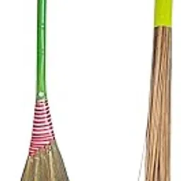 Premium Natural Broom, Strong Bristles, Multi-Purpose Cleaning Tool with Long Handle-picture-22